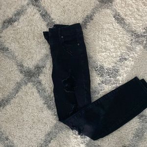 Black ripped Aeropostale High Rose Jeggings